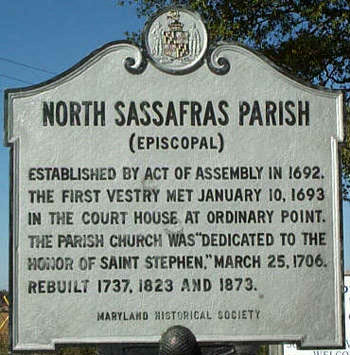 North Sassafras Parish, Voshell, Minner, Penington, Slaughter, Carrow, Wilson, Ford, Faulkner, Van Winkle, Ball, Crouch, Price, Williams, Pennington, Craven, Cochrane, Biddle, Bankert, Stonesifer, Vandergrift, Yingling, Hyland